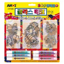 아모스 글라스데코 369 썬데코2 스티커물감, 6색, 1세트