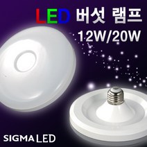 시그마램프 LED 보안등/30W/40W/55W/75W, LED 전구, [선택 14-01] LED 버섯램프 20W(주광색)