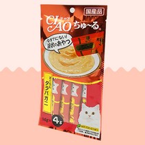 이나바 고양이 챠오츄르 간식, 참치+게맛살, 1팩