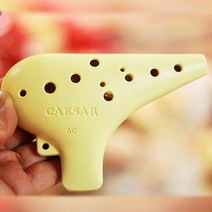 카이사르 카이사르오카리나 알토C 전국 음악 선생님 추천 / Ocarina AC/ 플라스틱, 노랑, 1개