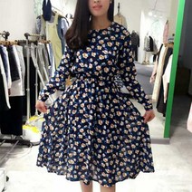 베러댓걸 6141-꽃무늬 허리주름 원피스
