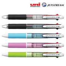 미쓰비시 제트스트림 유성 볼펜 0.7 3색볼펜/SXE3-400-07, 투명라이블루, 1