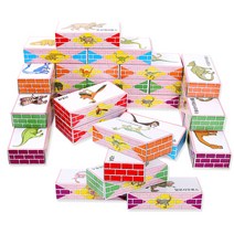 에듀샵 종이벽돌블록, 공룡종이벽돌블록 중형 50pcs