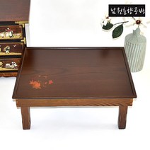 남원춘향공방 남원 접이식 밥상 교자상 원형상 사각상 찻상 다과상, 사각 엔틱 나비3호 60x45