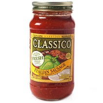 클라시코 파스타 소스 이탈리안 소시지 페퍼 & 어니언 글루텐 프리, 680g, 1개
