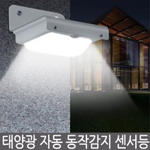 대원쏠라텍 태양광 LED 정원등 벽부등 자동 동작감지 센서등, 1개