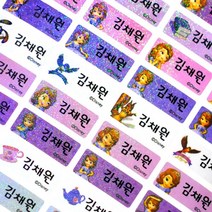 키즈네임 방수네임스티커 사각형 소형, 91. 소형-소피아 펄(132pcs), 1개