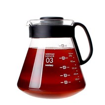 하리오 드립서버 840ml XVD-80B 블랙, 단품