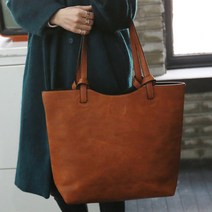 미틈 심플 가죽숄더백