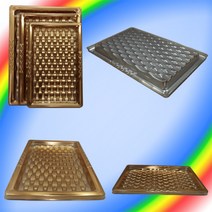 pet 까유 / 플라스틱 등채반 고기 골드 곶감 금색 명절 버섯 선물 수삼 담는 포장용 식품 용기 인삼 재료 접시 정육 채반 케이스 트레이 포장 등바구니 바구니 쟁반 정육용품 굴비