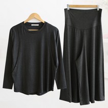 마더라이크 T.TR 와이드 팬츠 수유 세트 임부용