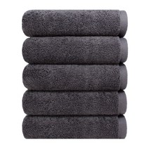 송월타월 프리미엄 무지 30수 170g 그레이, 5매