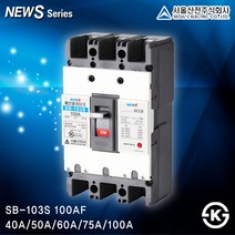 서울산전 누전 배선차단기[국내산]15A~1200A ks인증 분전함 전기차단기, [배선차단기11-5]SB-103S 100A