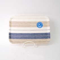 고급스러운 쟁반 패턴무늬/페인팅/멜라민/아크릴, 43. 논슬립 스트라이프쟁반 소