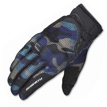 코미네 KOMINE 보호대 메쉬글러브 일반장갑, 3D BLUE CAMO