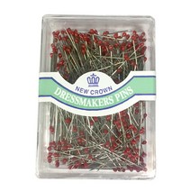 쏘잉스타 NEW CROWN 시침핀 실크핀 볼칼라핀 진주핀 진주시침핀 칼라핀 (small case), 볼빨강핀