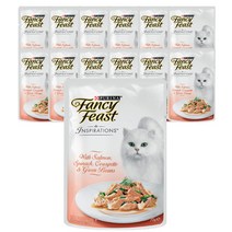 팬시피스트 인스퍼레이션 주식 파우치, 연어, 70g, 12개