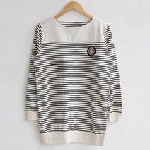 마더라이크 임산부 F 긴팔단가라와팬수유티 수유복 수유티셔츠 봄