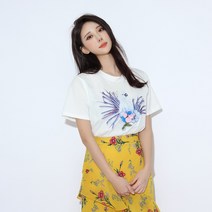 [시보니] 앵무새프린팅티셔츠