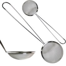 올케이 스텐망 거품국자, (소):19cm×7cm, 1개