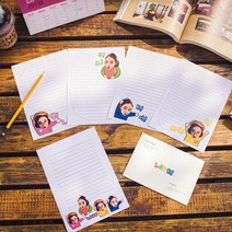 후아미 엘오브이이 포토사진 제작 편지지 세트 15cm x 21cm, 크라프트(편지지), 10매