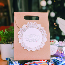 후아미 메세지 데코스티커 중 12매, 갈색크라프트지