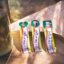 후아미 산타 DIY 레모나 세트 갈색크라프트지 포토스티커, 네모