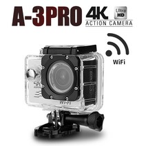 S2J 체이스뷰 A-3 PRO UHD(4K) 와이파이 액션캠, A-3 PRO 액션캠 블랙+8GB+전용배터리+셀카봉