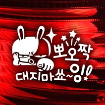 제제데코 초보운전 안전운전 차량 스티커 01, 029_뽀오짝대지마쇼잉키토_반사