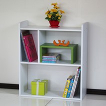 양지가구 별나라 플러스2단 책장 정리선반 진열장 틈새책장 책꽂이 공간정리 파스텔색 소품정리 책정리 동화책, 백색