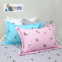 헬로베딩 여름철 시원한 시어서커 누빔베개커버