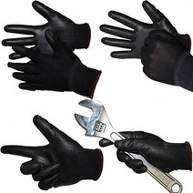 새별안전상사 PU팜장갑(블랙), M, 1개