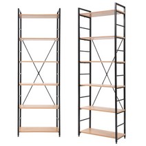 박사몰 북케이스6단 책장 선반 인테리어 집 에펠 홈 학생 책상 카페, 블랙