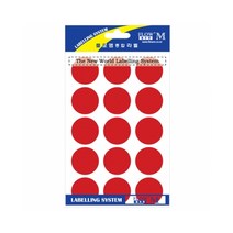 문구조아 [플로엠] 칼라분류용라벨 10-300 빨강, $K7K_칼라분류용라벨 10-300 빨강