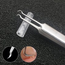 BMK B-Tools 피지제거용 핀셋-블랙헤드제거 핀셋-피지압출기 갈고리형, 압출기.핀셋.알콜솜100매