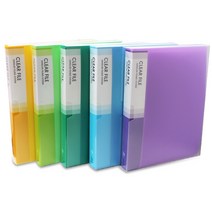 상진 클리어화일 80매 케이스 A4 클리어파일, $LPG_80매 파랑