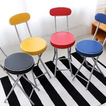 폭신폭신쿠션의자 간이의자, 레드