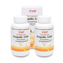 하이웰 프리미엄 프로폴리스 3200mg 250캡슐 2통 (올리브비누+치약 증정) / Hiwell Propolis 3200, 2개