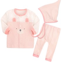 유아 아기 실내복 내의 내복 가을 겨울 상하의세트 쫑끗강아지양면내의(핑크)