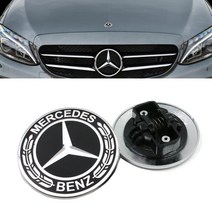 오토데코 벤츠(BENZ)엠블럼 엠블렘 자동차 튜닝용품 본넷(BONNET) 핀고정형 자동차 엠블럼, 오리지날 블랙, 벤츠 본넷 엠블렘(핀고정형)
