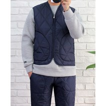 모니즈 솔리드 브이넥 깔깔이 조끼 ZKA021