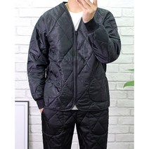 모니즈 솔리드 브이넥 깔깔이 점퍼 ZKA002