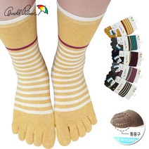 아놀드파마 AP6075 여성용 면 발가락양말 장목 1족 무좀 발냄새 기능성 통풍 삭스 통풍구편직 패션발가락