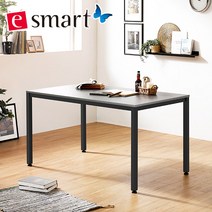 e스마트 철제책상 1400x600 (일자다리), 아카시아:블랙
