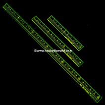 행복한다이세상 형광시접자 세트 10cm+15cm+30cm 퀼트자 재단자 제도용자