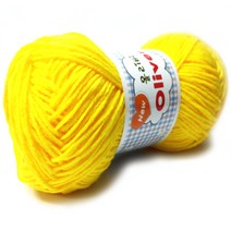 행복뜨기 인형실 블랭킷실 아기모자실 코바늘 털실 뜨개실 뜨개질실 올리버, 554노랑, 1개