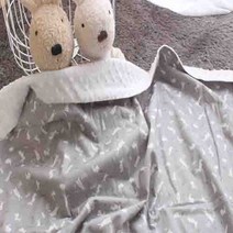 가을 겨울 엠보 극세사 블랭킷 담요 낮잠이불, 그레이레빗