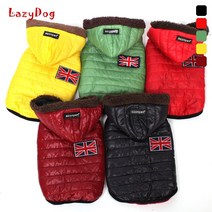 레이지독 애견 유니언잭 패딩, 그린