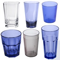 바이굿즈 PC 물컵 안깨지는 업소용 가정용 플라스틱컵, R150청색
