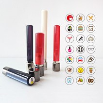 퍼니맨 S-C1 쿠폰도장 스탬프, (10mm)가옥네이비-폰트A, 빨강잉크